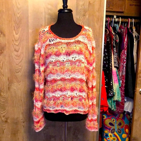 Beautiful Silk Designer Sweater by J. Jill Hand Knit Size XL - Picture 1 of 10